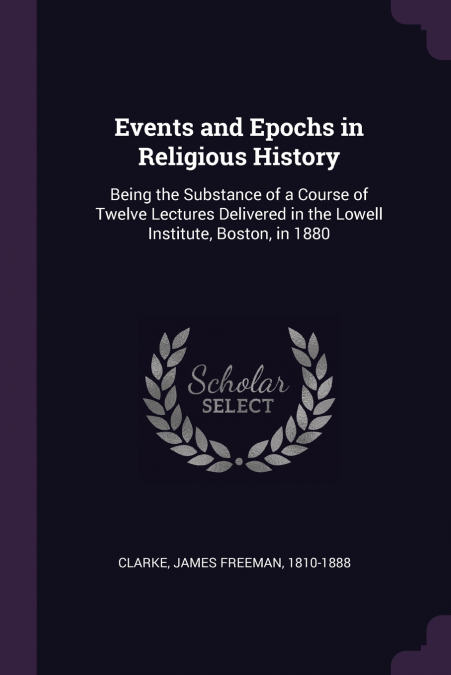 Events and Epochs in Religious History