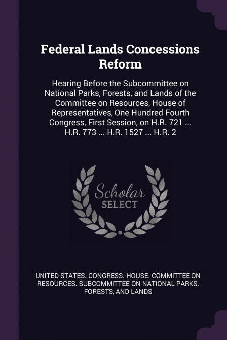 Federal Lands Concessions Reform