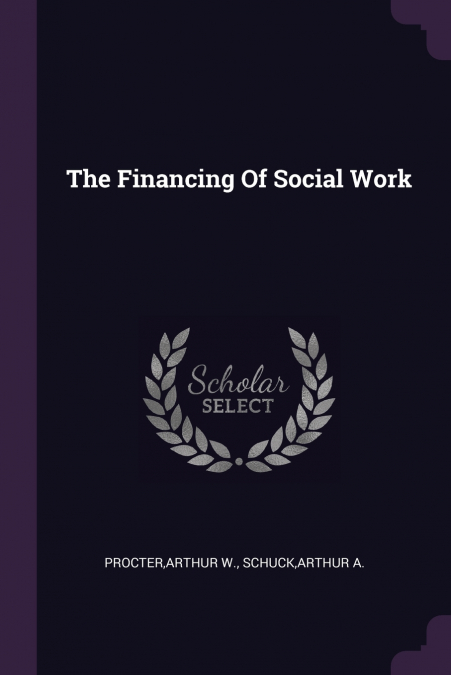 The Financing Of Social Work