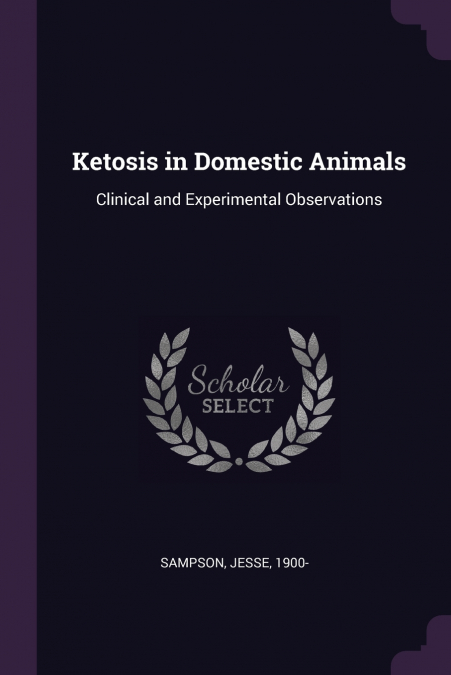 Ketosis in Domestic Animals