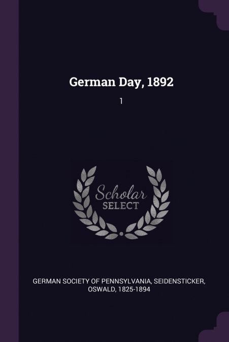 German Day, 1892