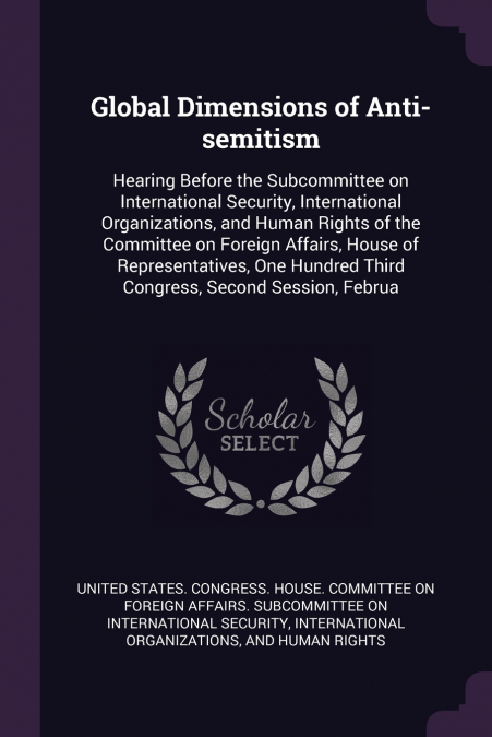 Global Dimensions of Anti-semitism
