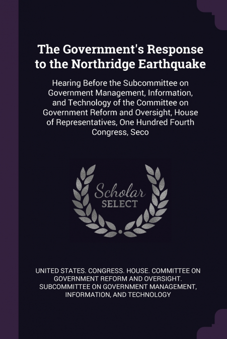 The Government’s Response to the Northridge Earthquake