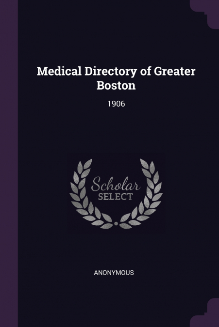 Medical Directory of Greater Boston