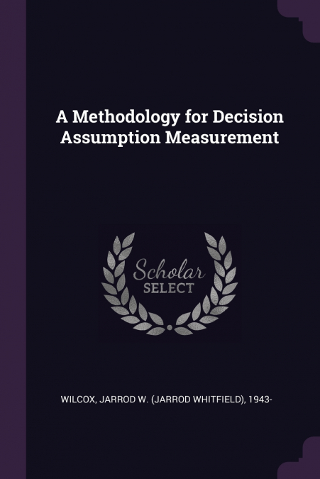 A Methodology for Decision Assumption Measurement