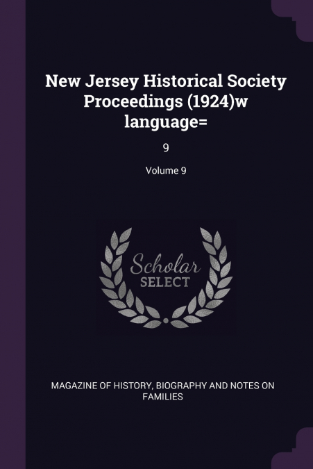 New Jersey Historical Society Proceedings (1924)w language=