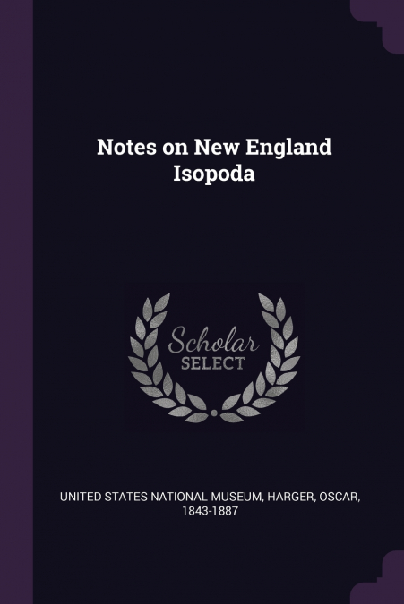 Notes on New England Isopoda