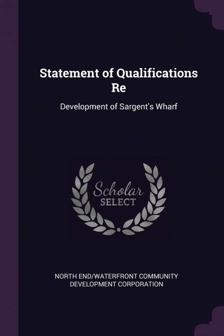 Statement of Qualifications Re