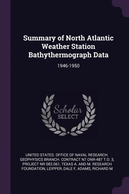 Summary of North Atlantic Weather Station Bathythermograph Data
