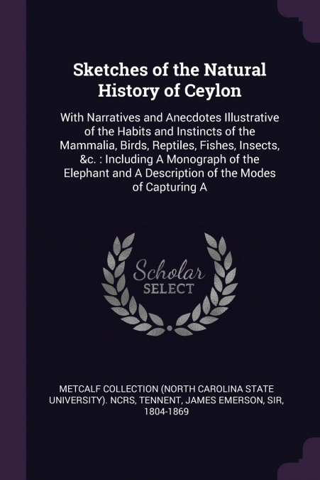 Sketches of the Natural History of Ceylon