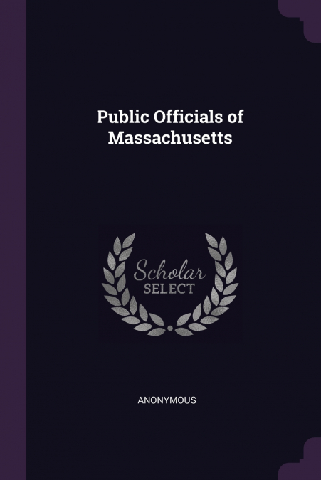 Public Officials of Massachusetts