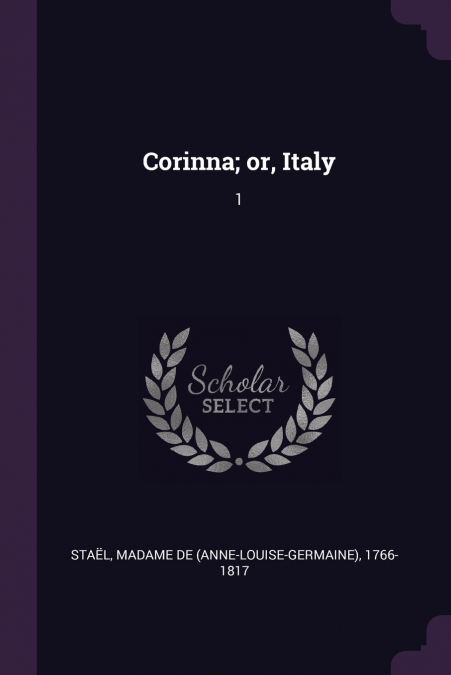 Corinna; or, Italy