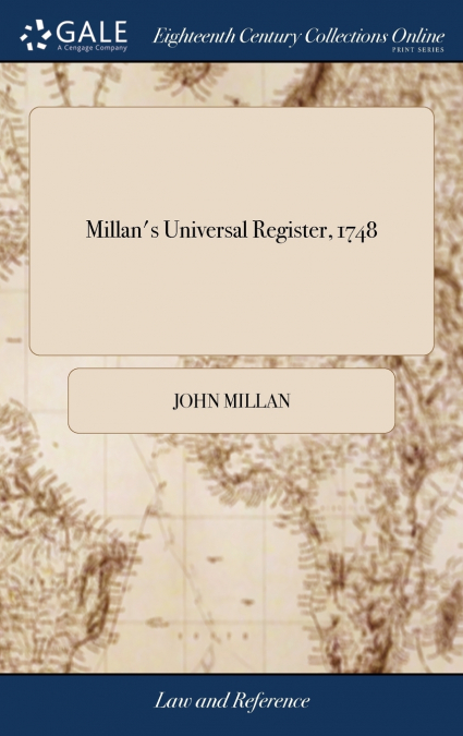 Millan’s Universal Register, 1748