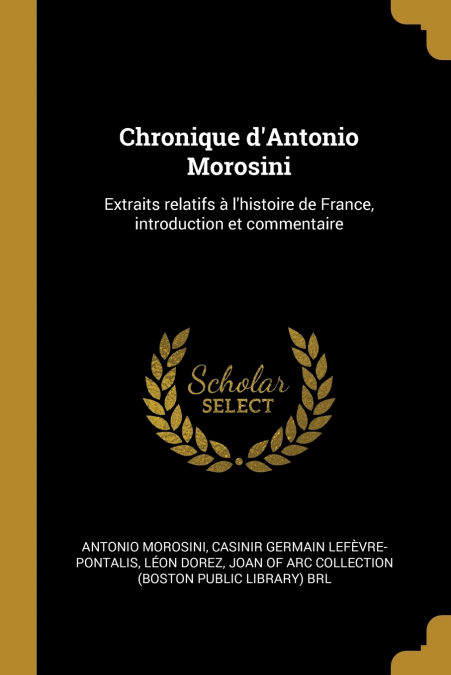 Chronique d’Antonio Morosini