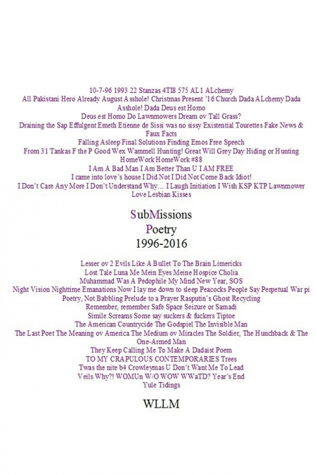 SubMissions Poetry 1996-2016