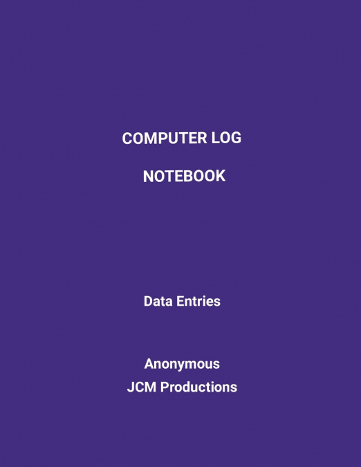 Computer Log Notebook