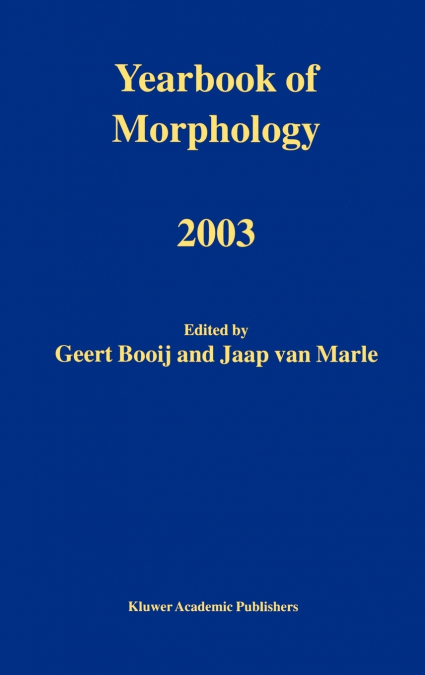 Yearbook of Morphology 2003