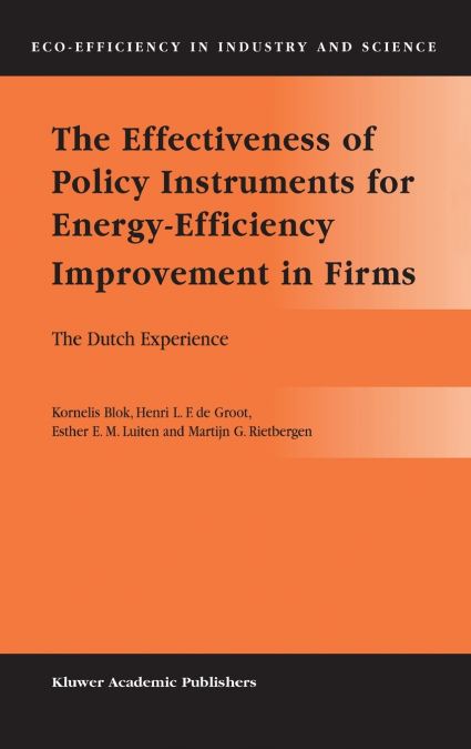 The Effectiveness of Policy Instruments for Energy-Efficiency Improvement in Firms