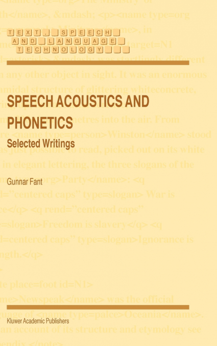 Speech Acoustics and Phonetics