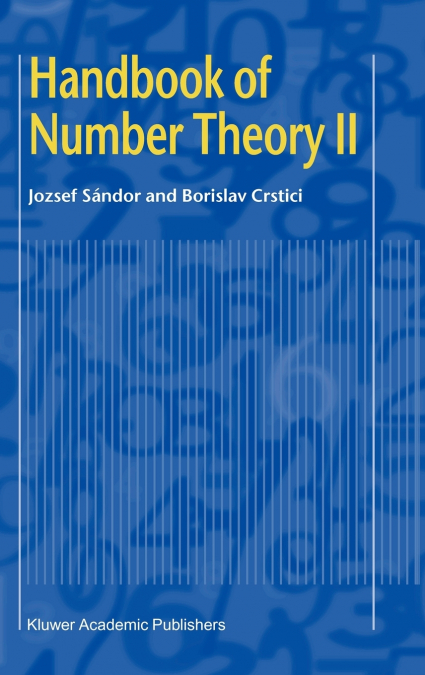 Handbook of Number Theory II