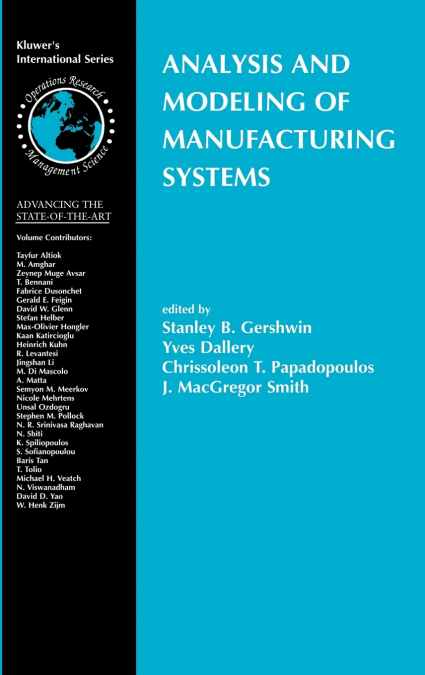 Analysis and Modeling of Manufacturing Systems