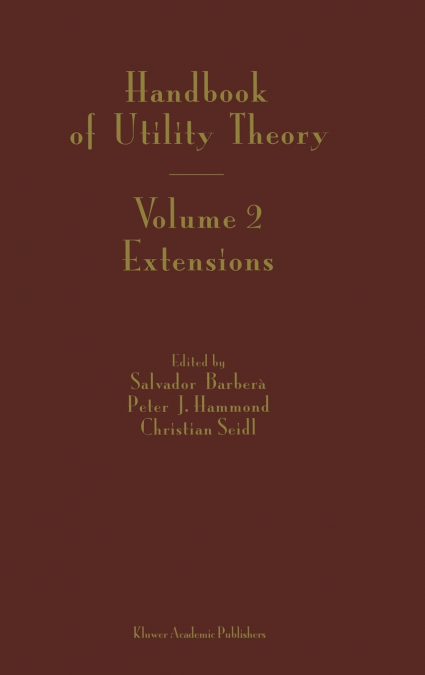 Handbook of Utility Theory