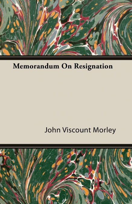 Memorandum On Resignation