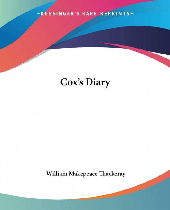Cox’s Diary