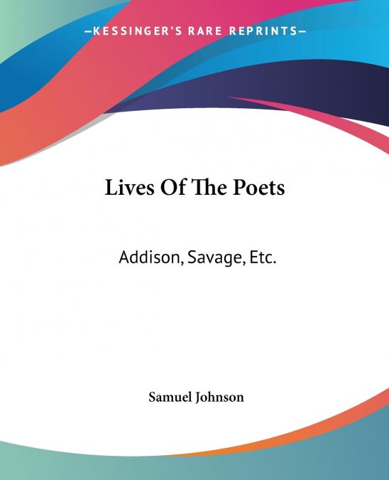 Lives Of The Poets