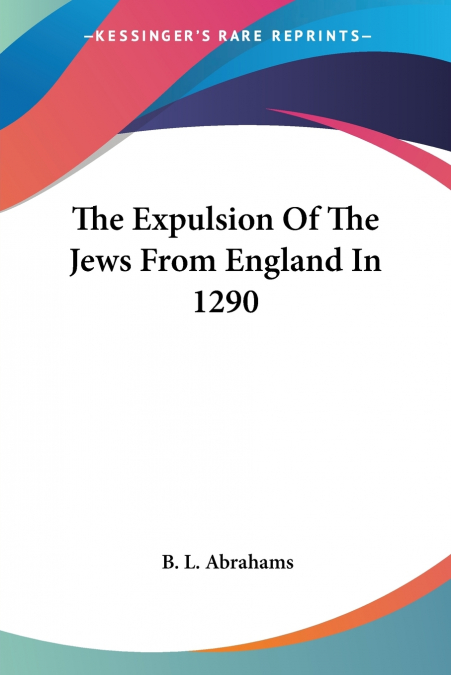 The Expulsion Of The Jews From England In 1290