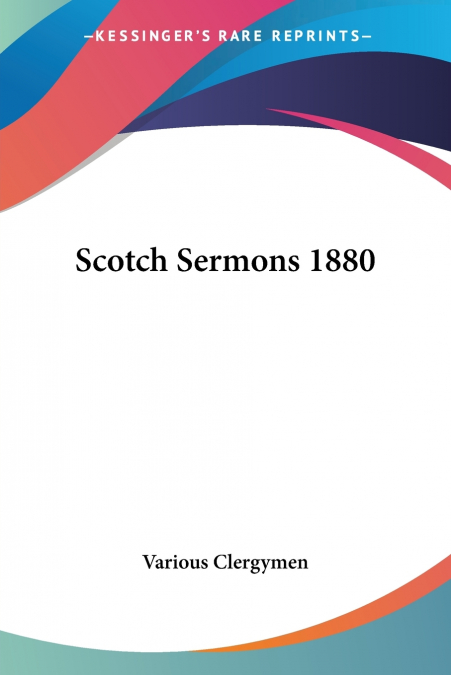 Scotch Sermons 1880
