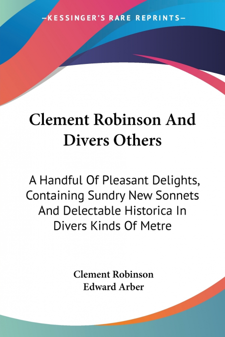Clement Robinson And Divers Others