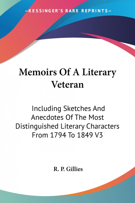 Memoirs Of A Literary Veteran