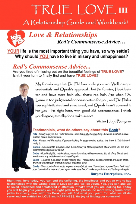 TRUE LOVE III,   A Relationship Guide and Workbook!