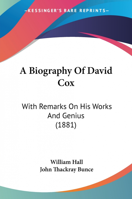 A Biography Of David Cox