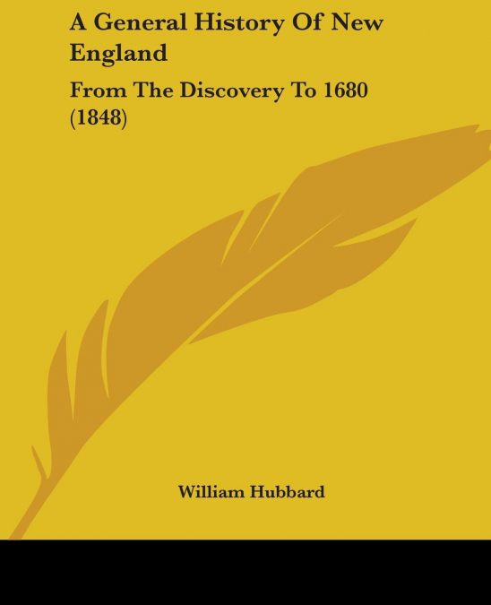 A General History of New England