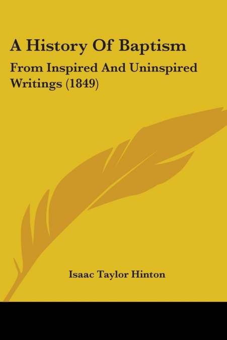 A History Of Baptism