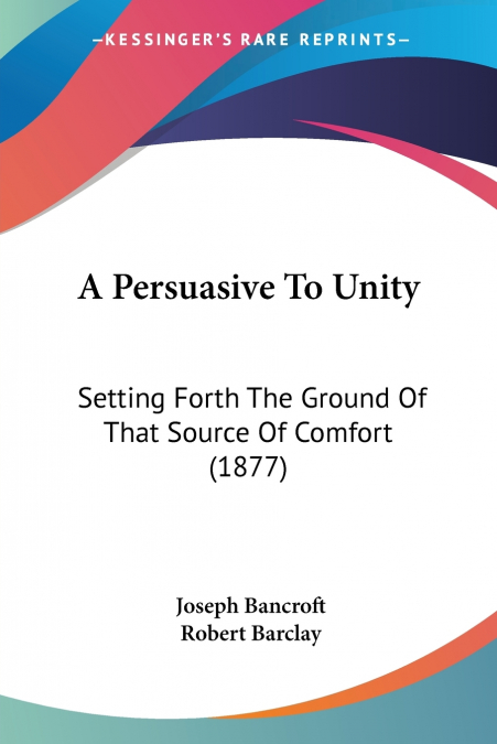 A Persuasive To Unity