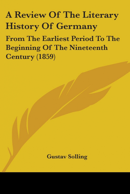 A Review Of The Literary History Of Germany