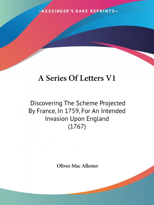 A Series Of Letters V1