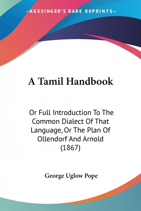 A Tamil Handbook
