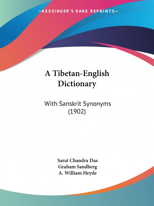 A Tibetan-English Dictionary