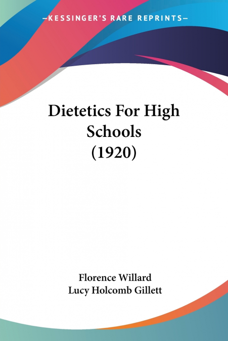 Dietetics For High Schools (1920)