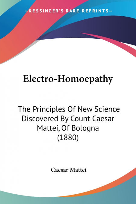 Electro-Homoepathy
