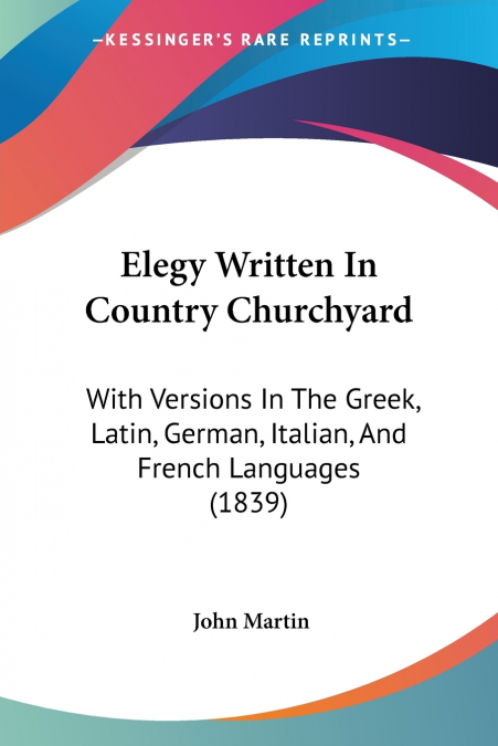 Elegy Written In Country Churchyard