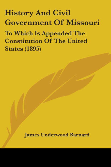 History And Civil Government Of Missouri