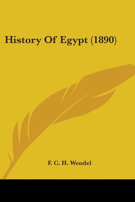 History Of Egypt (1890)