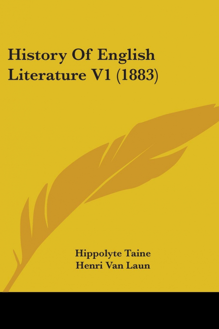 History Of English Literature V1 (1883)