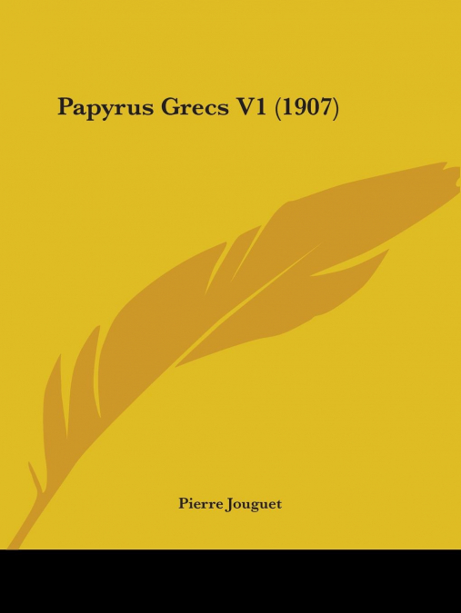Papyrus Grecs V1 (1907)