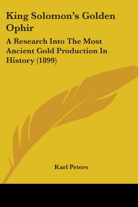 King Solomon’s Golden Ophir